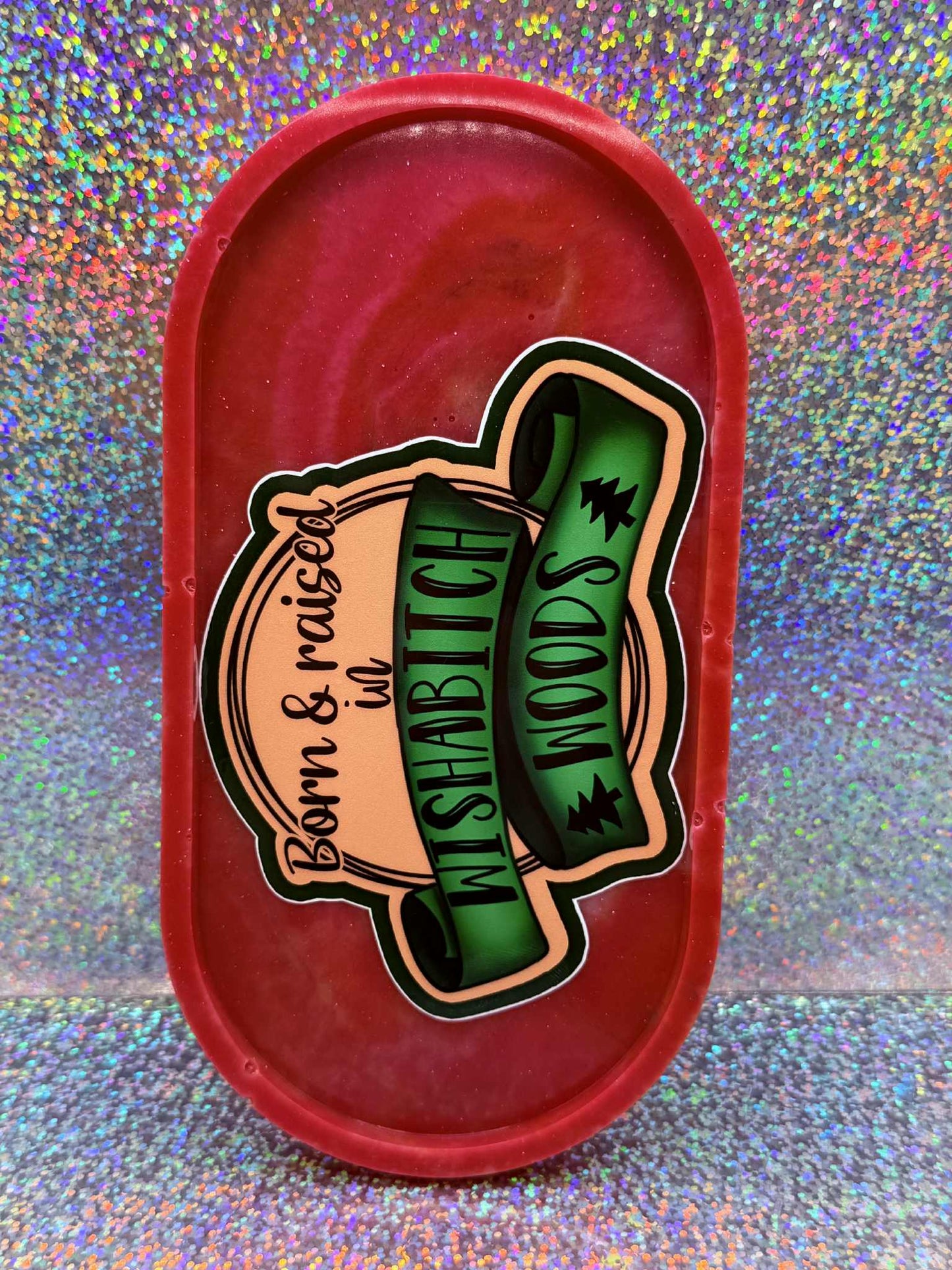 wish a btch woods trinket tray