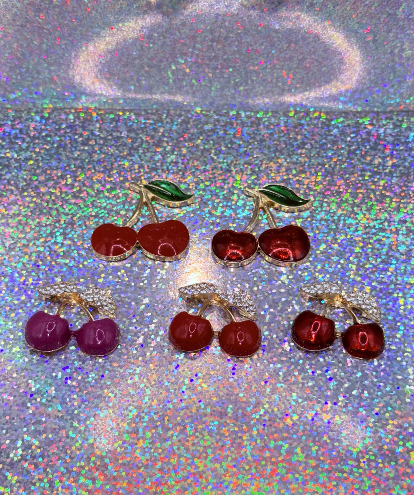 Gold Metal Cherry Magnets