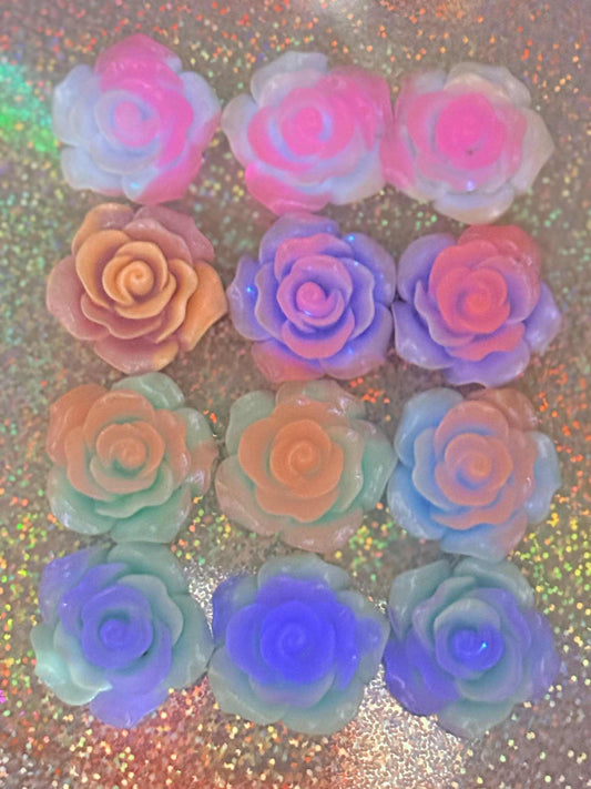 Glowing Fairy Dust Rose Magnets