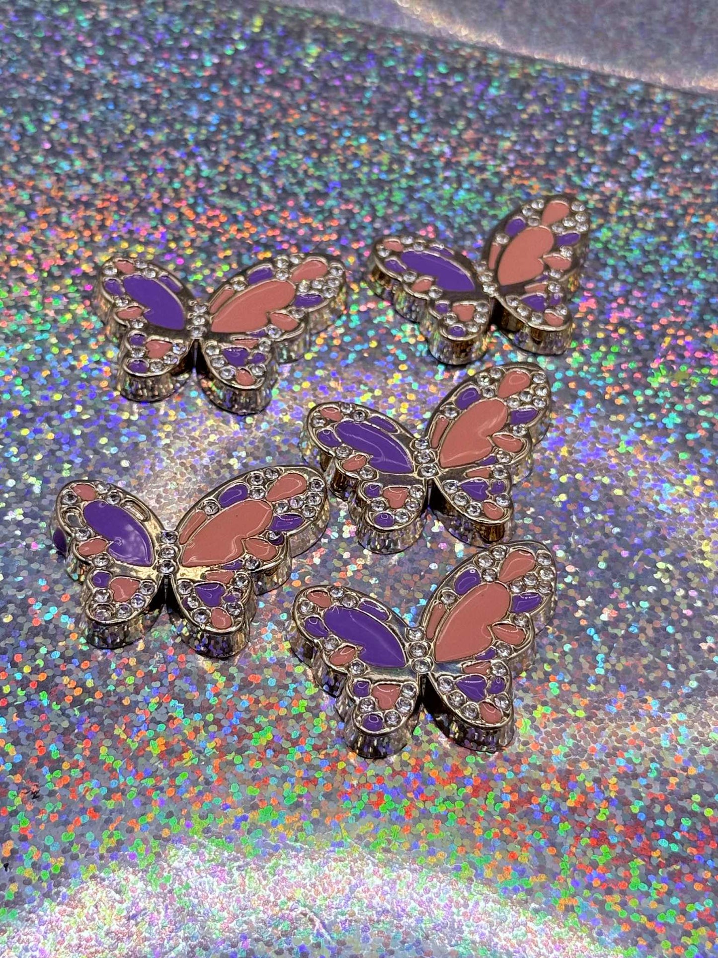 pink and purple butterfly magnet/minder
