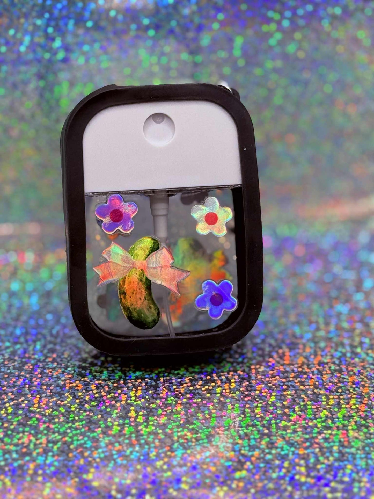 Pickles and flowers Sanitizer Spray Bottle