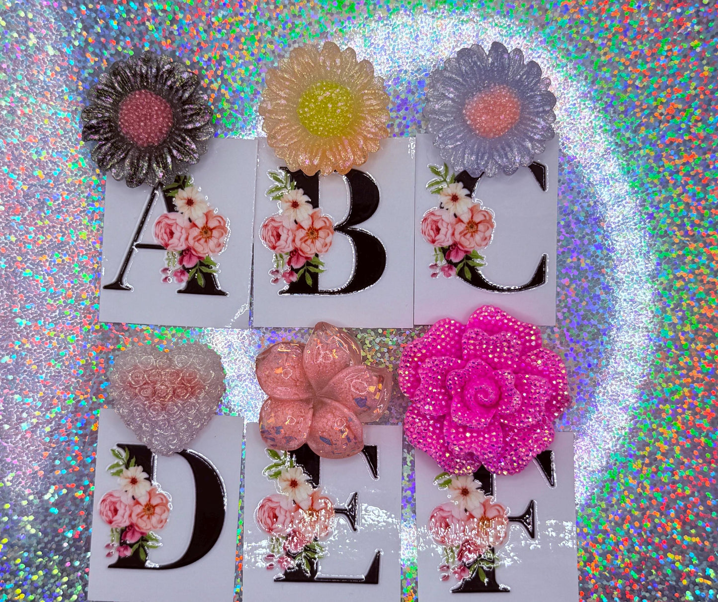 Shimmering Flower Magnets/Minders