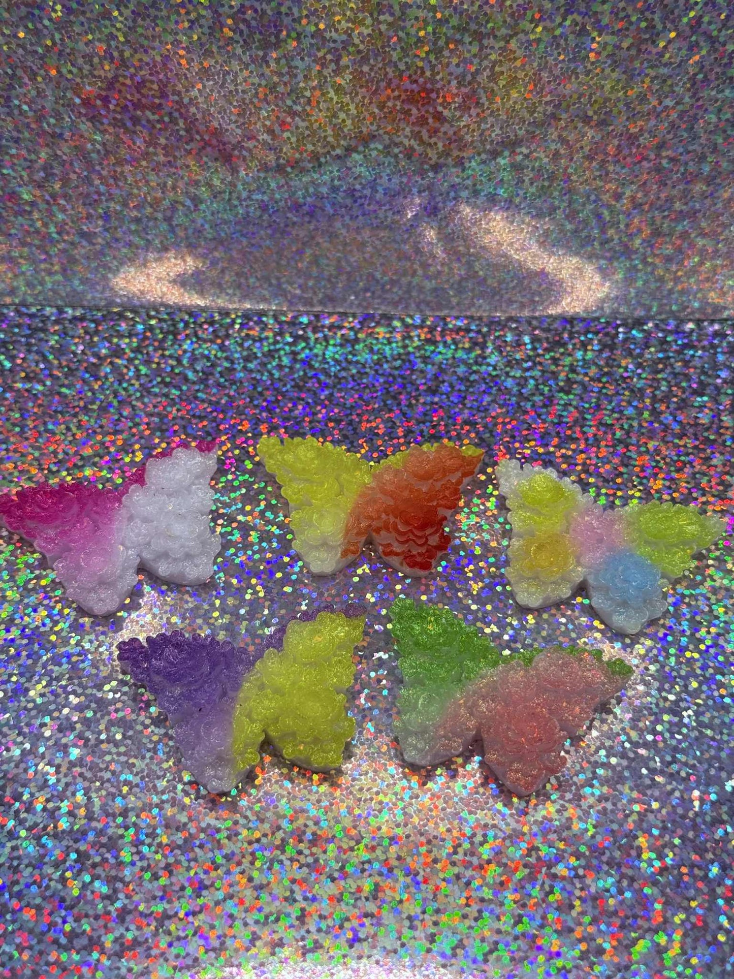 Resin Rose Butterfly Magnets