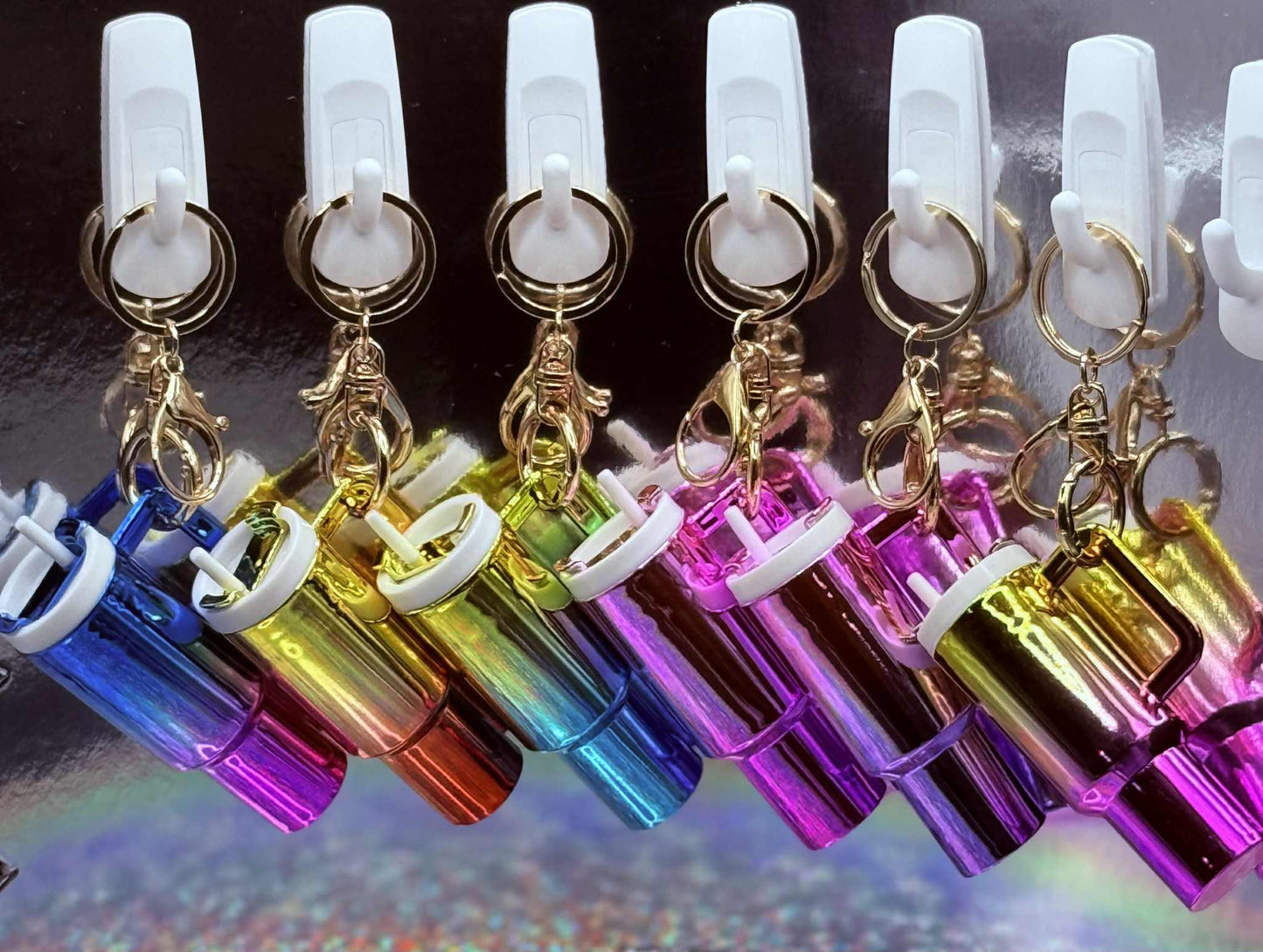 Metallic Tumbler Keychain
