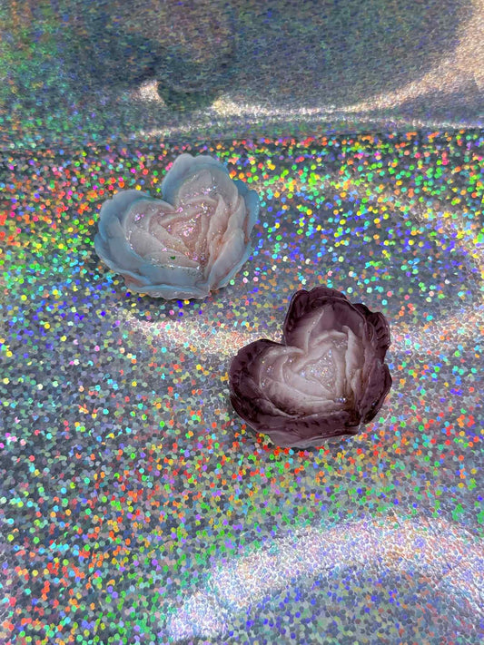 Resin Rose Heart Magnets
