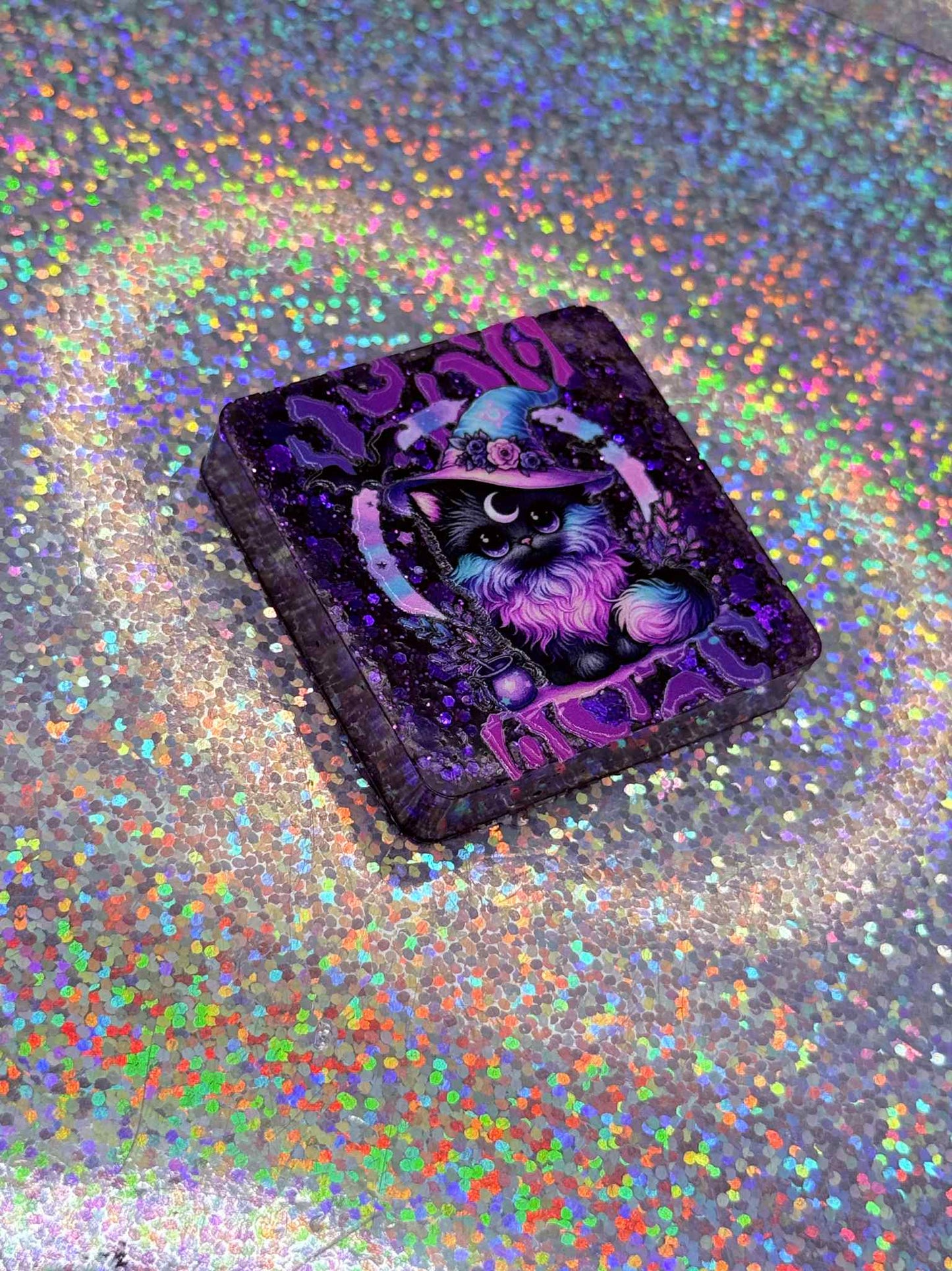 spooky kitty resin magnet/minder