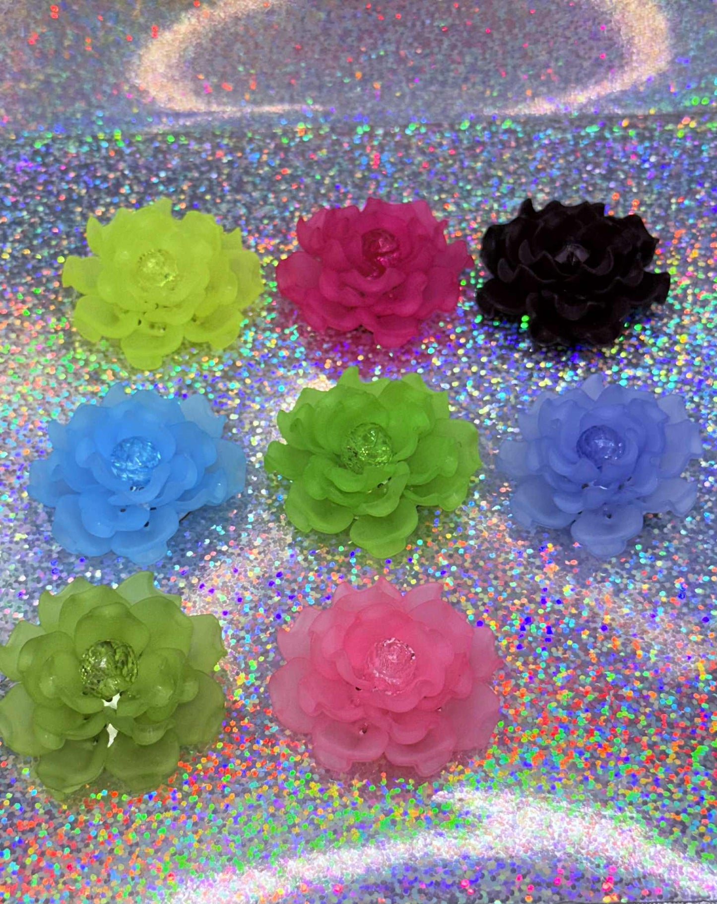 Neon Flower Magnets