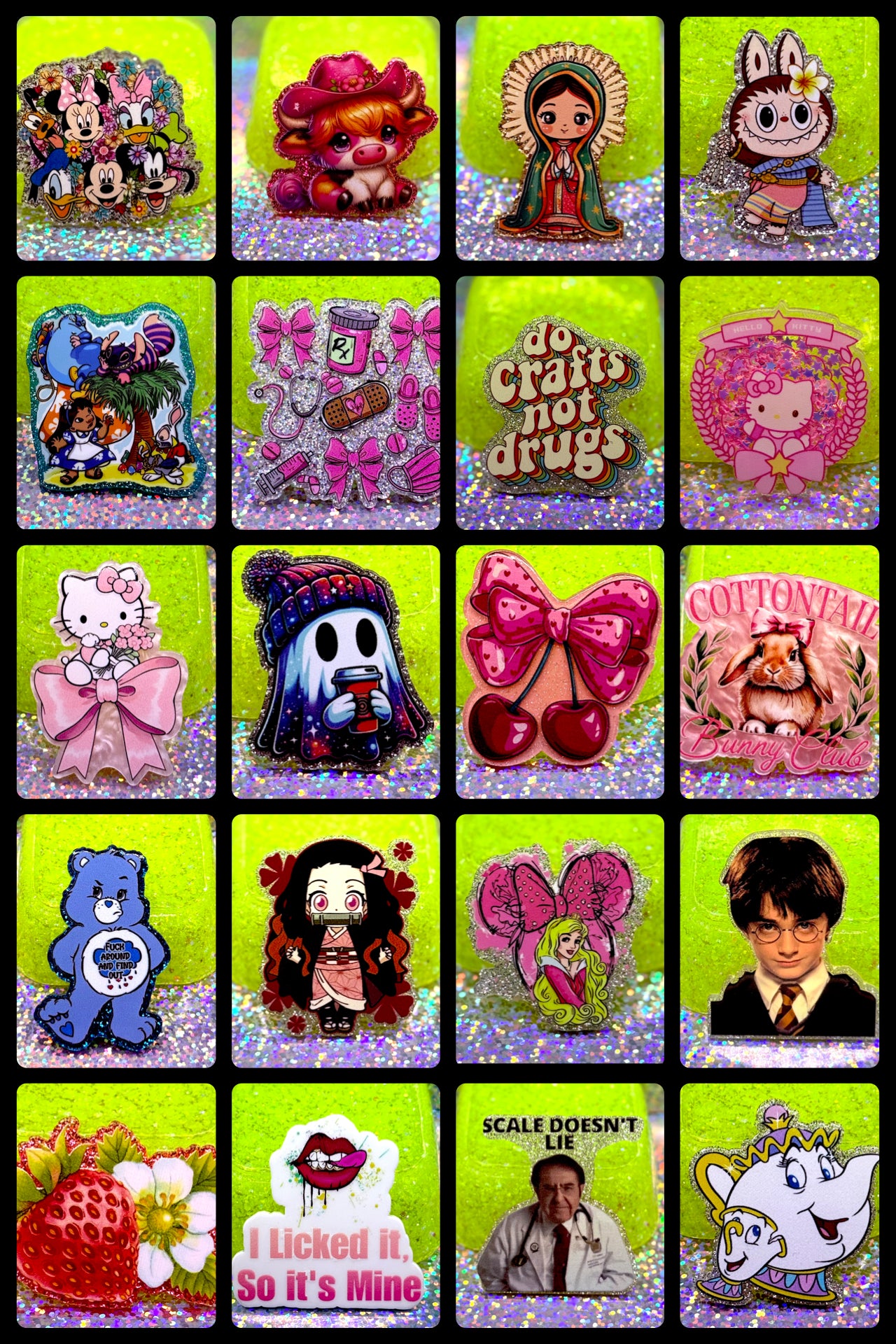 Acrylic magnets/minders