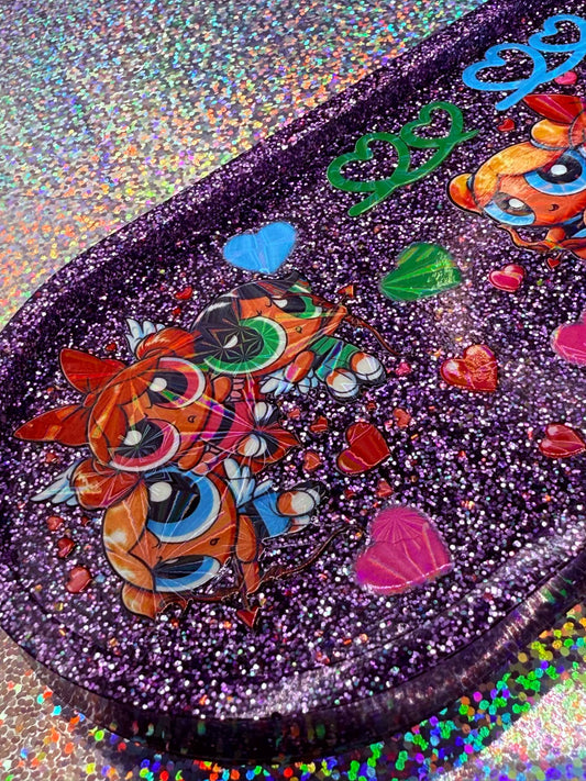 SMALL Powerpuff Girls Tray HOLOGRAPHIC