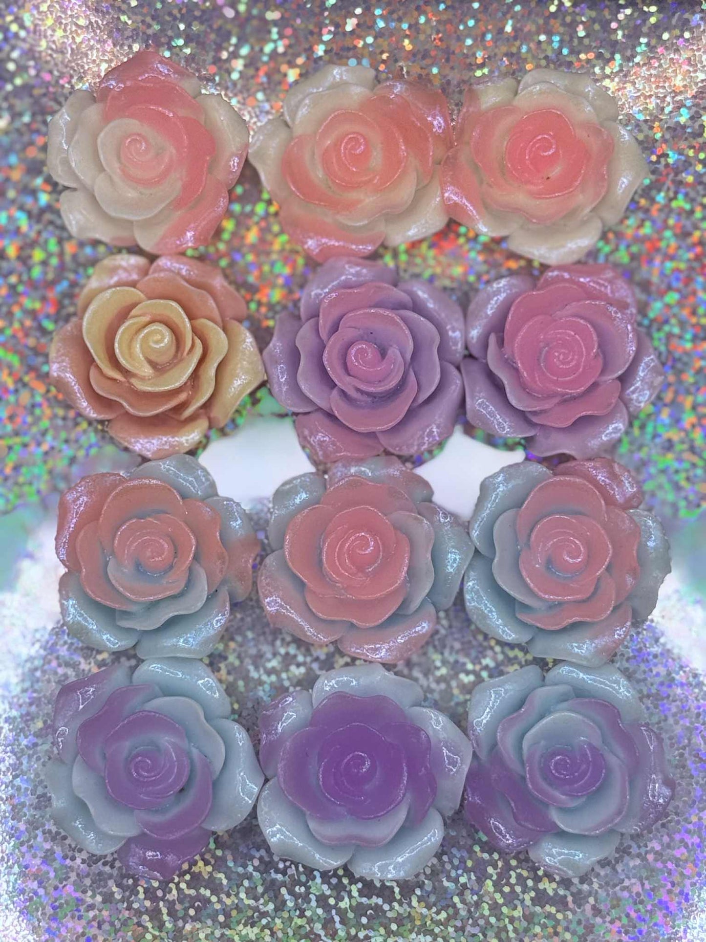Glowing Fairy Dust Rose Magnets