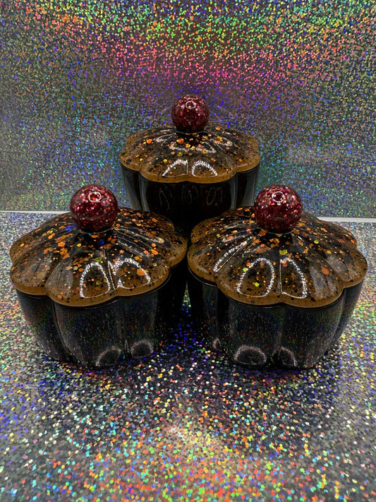 Black Cupcake Trinket Jar