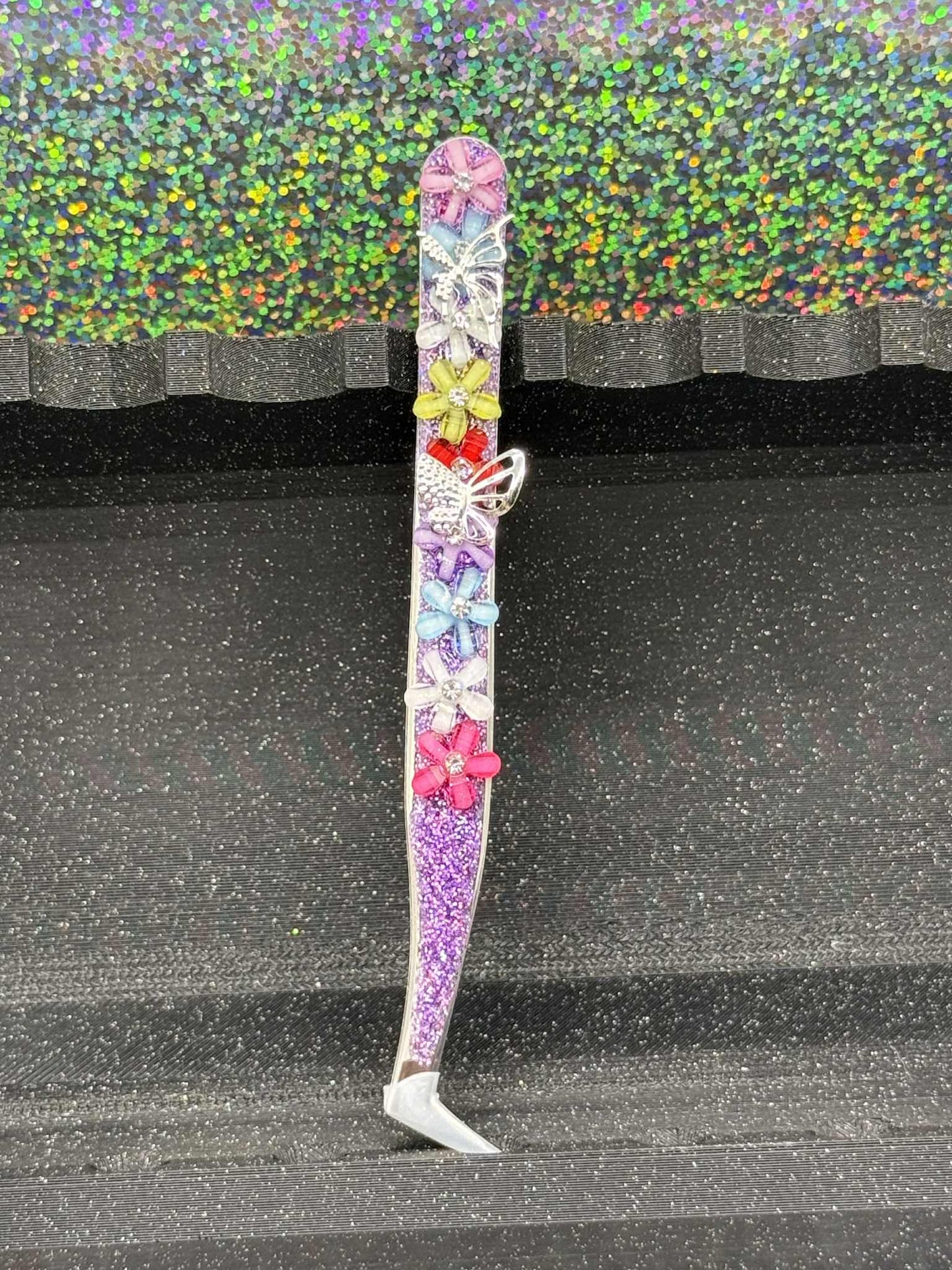 Purple Flowers PuttyPro DP Tweezers