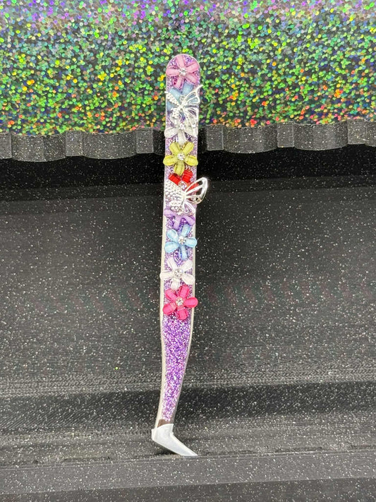 Purple Flowers PuttyPro DP Tweezers