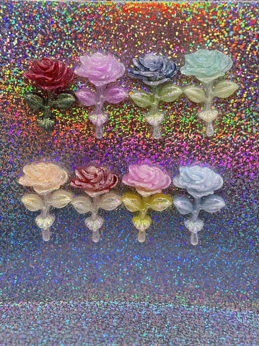 SET shimmering Rose Magnets