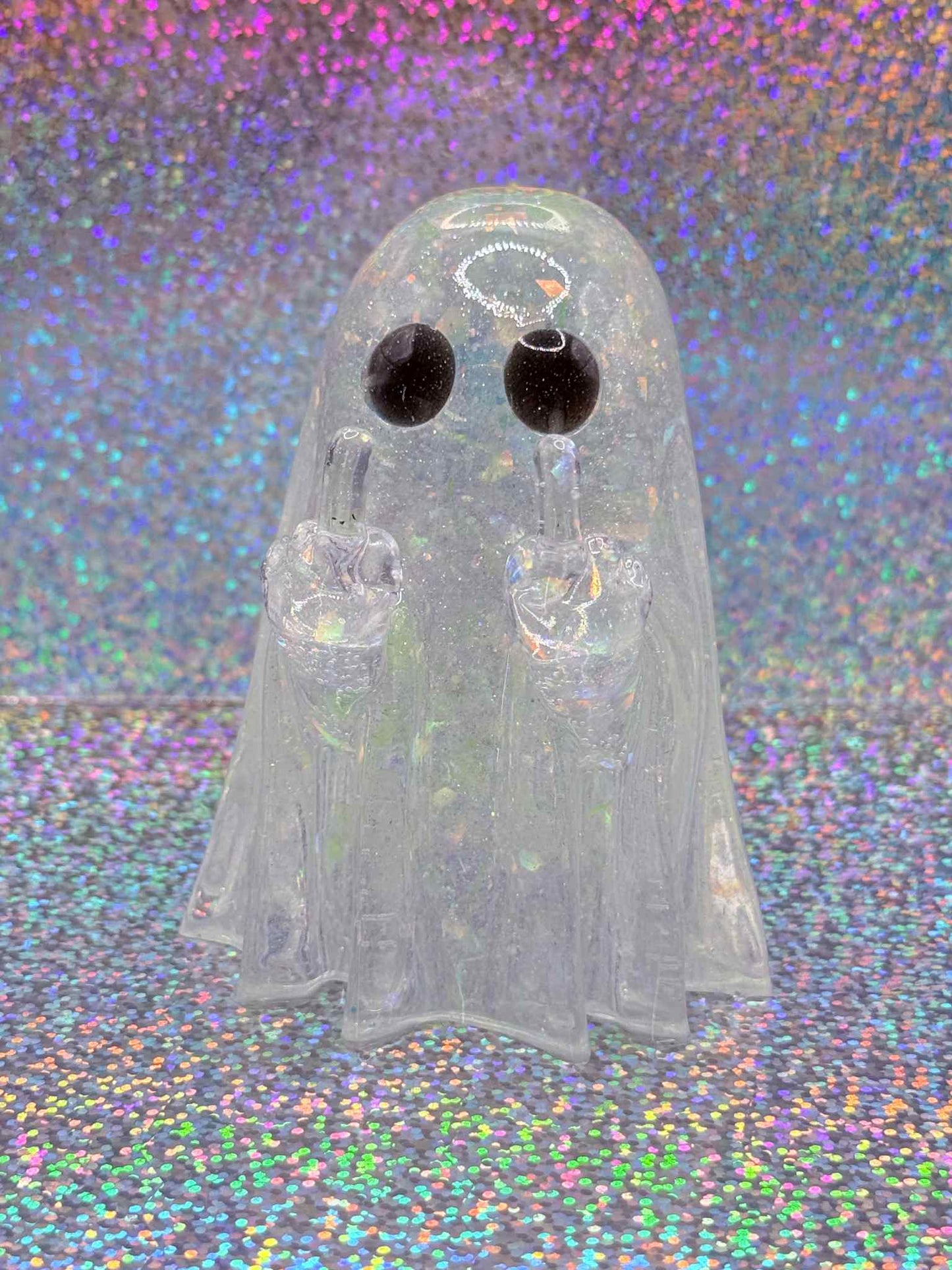 middle finger ghostie WHITE