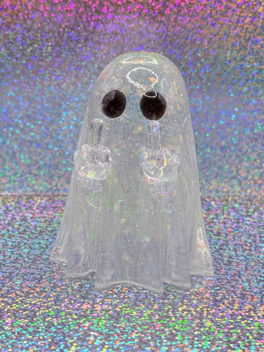 middle finger ghostie WHITE