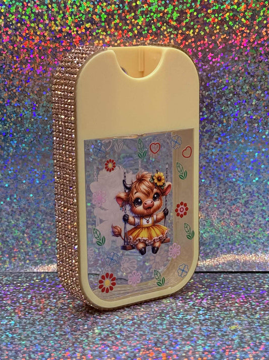 Baby Cow Bling Sanitizer Bottle