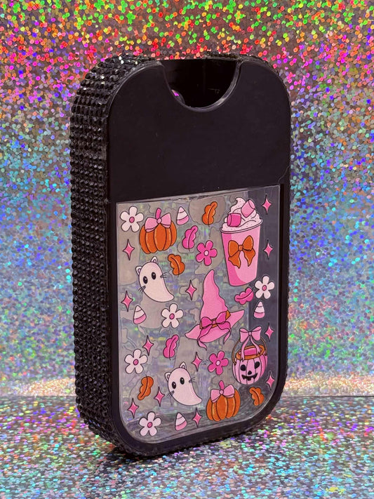 Kitty Ghost Bling Sanitizer Bottle