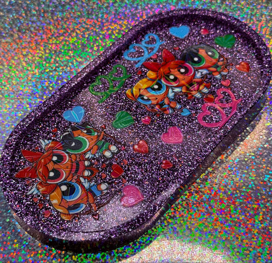 SMALL Powerpuff Girls Tray HOLOGRAPHIC