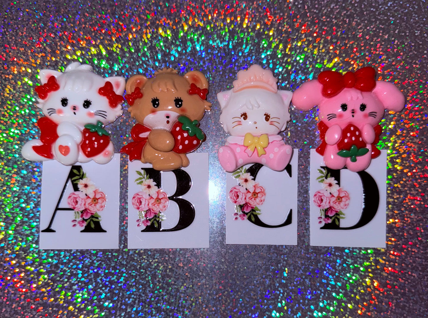 Strawberry Kitty Magnets/Minders