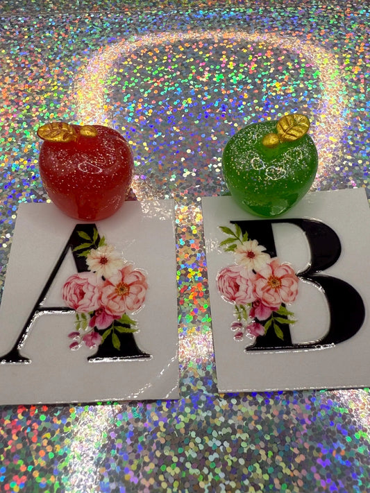 Resin Glitter Apple Magnets/Minders