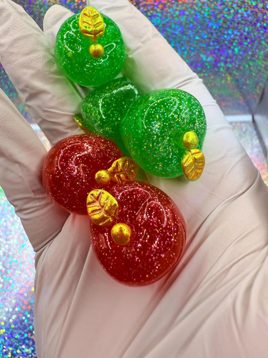 Resin Glitter Apple Magnets/Minders