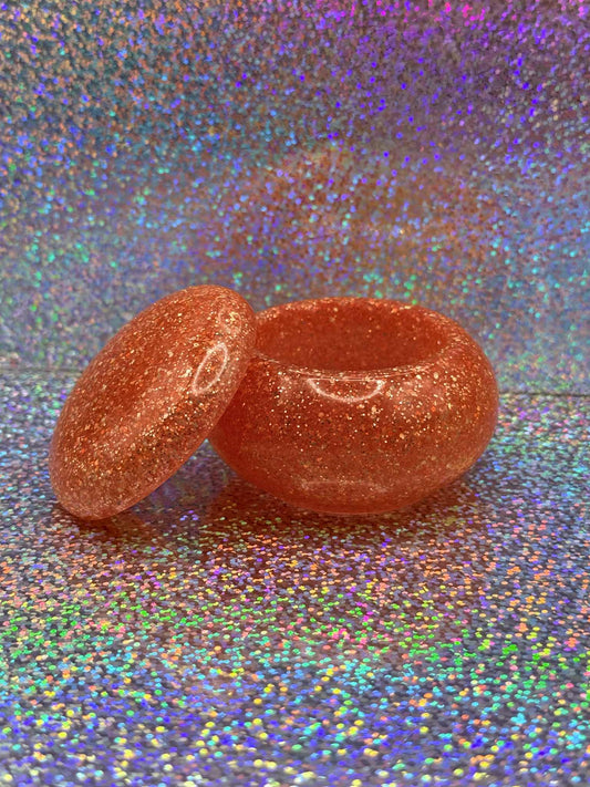 Orange trinket jar