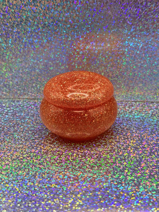 Orange trinket jar