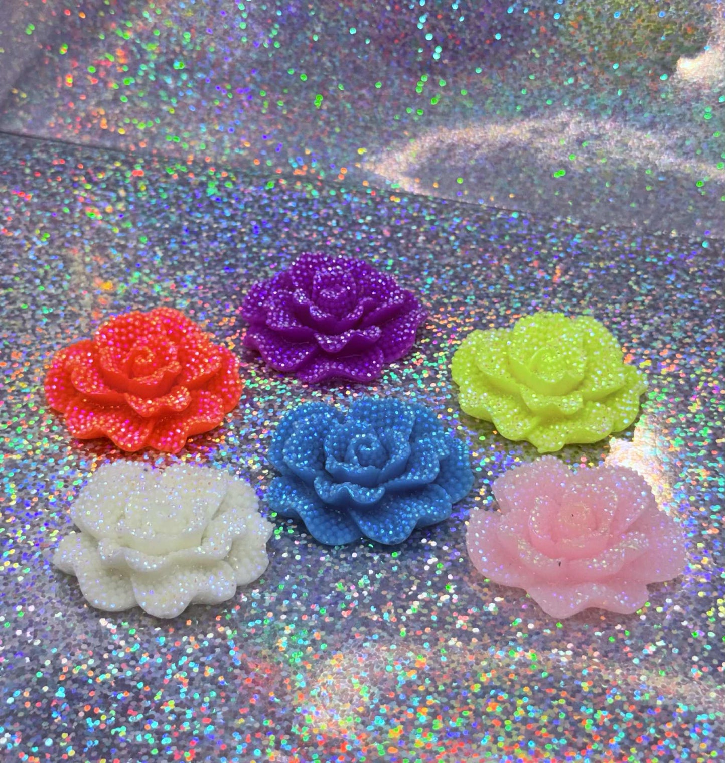 Rhinestone Rose Magnets