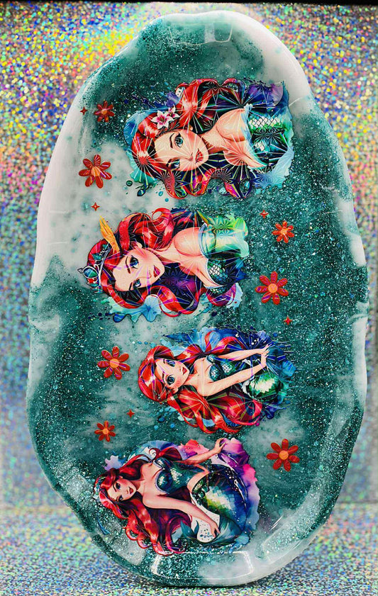Mermaid Trinket Tray HOLOGRAPHIC