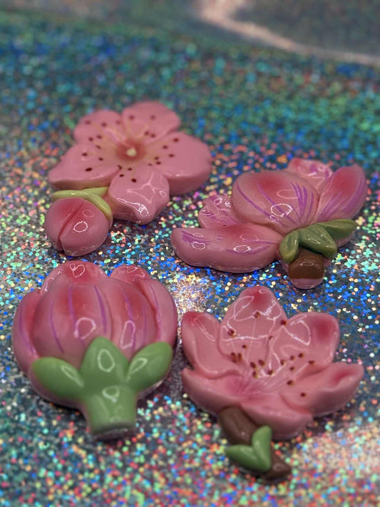 Pink Floral Magnets