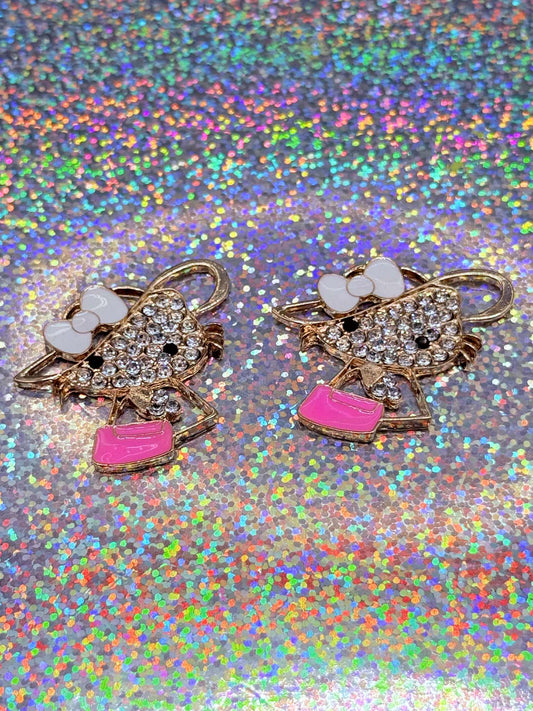 diamond kitty with purse magnet/minder