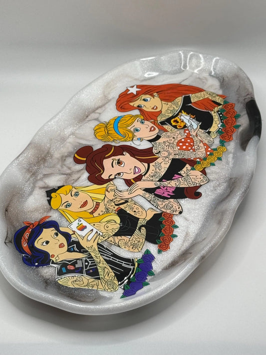 Tatted Princesses Large Tray